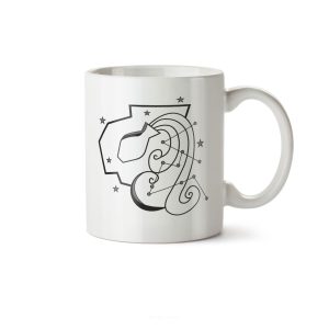 ماگ سرامیکی ساده طرح نماد ماه فوریه/بهمن کد MGC-138