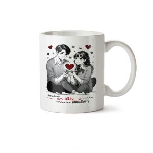 ماگ سرامیکی ساده طرح عاشقانه کد MGC-141