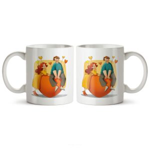ماگ سرامیکی ساده طرح عاشقانه کد MGC-144