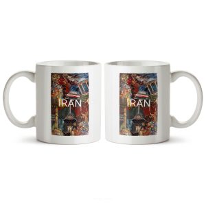 ماگ سرامیکی ساده طرح هنری نوستالژی ایران کد MGC-161