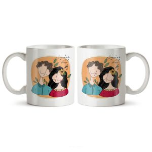 ماگ سرامیکی ساده طرح عاشقانه کد MGC-171