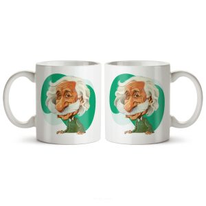 ماگ سرامیکی ساده طرح فانتزی انیشتین کد MGC-181