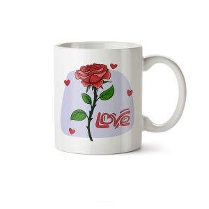 ماگ سرامیکی ساده طرح فانتزی و عاشقانه کد MGC-202
